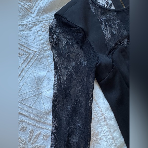 French Connection Black Lace Cocktail Dress - Picture 11 of 11